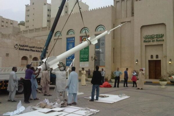 14-Installation of the rocket in Sharjah, AUE